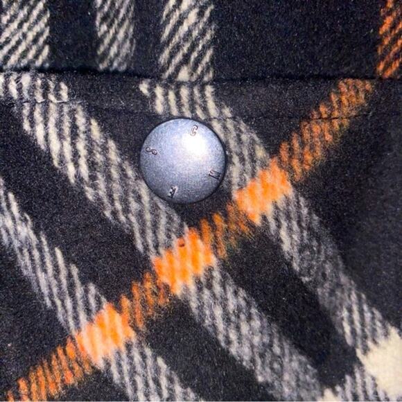 WESC Stockholm Sweden Liam Unisex Shirt Jacket Plaid Black Zip Men M Women L - Picture 10 of 15